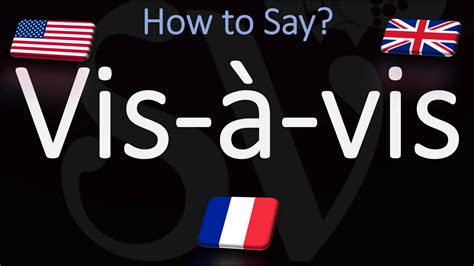 vis a vis pronunciation|How to Pronounce 'Vis a vis' Correctly .